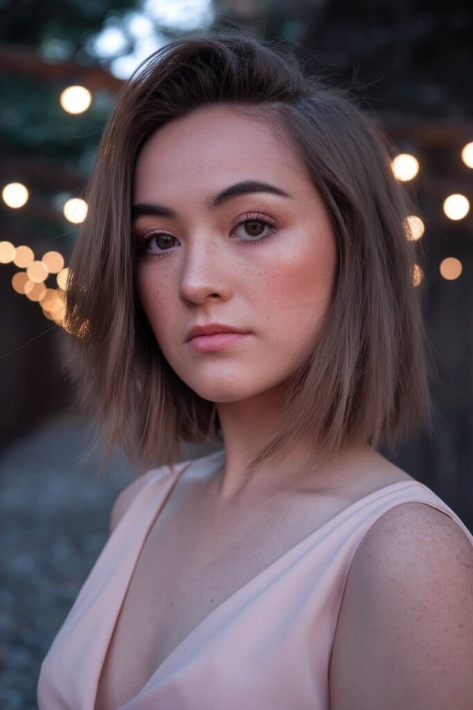 Stacked Bob with Balayage Hairstyles for Fine Hair.