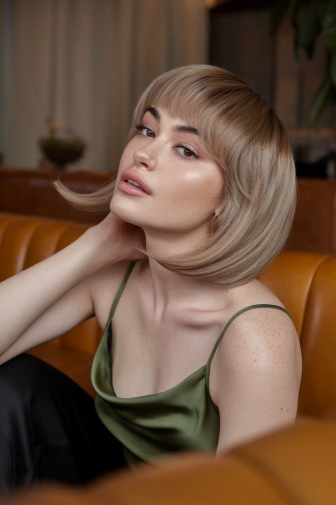 shagged bob blunt tips 