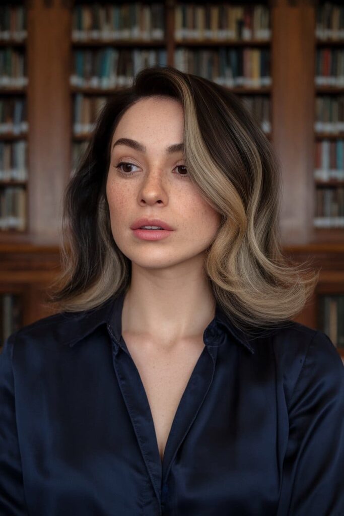Classy-Deep-Caramel-Highlights-on-Dark-Hair