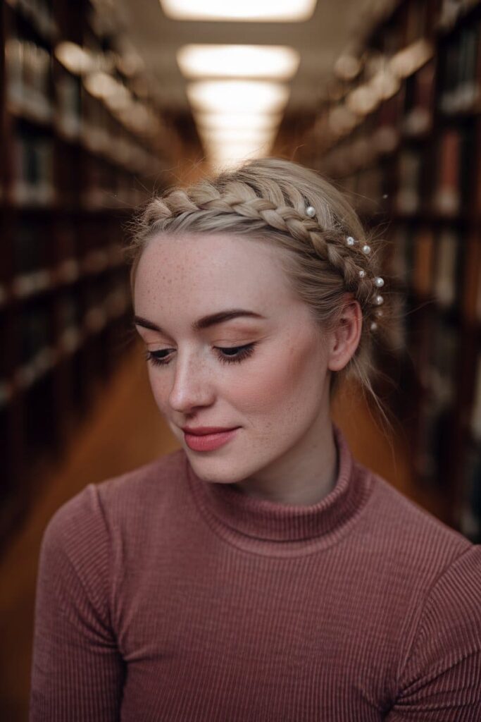 Crown-Braid-with-Pearls
