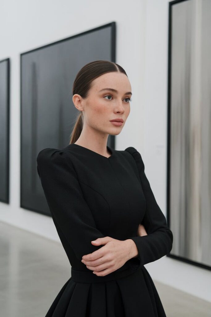 Double-Banded-Sleek-Ponytail